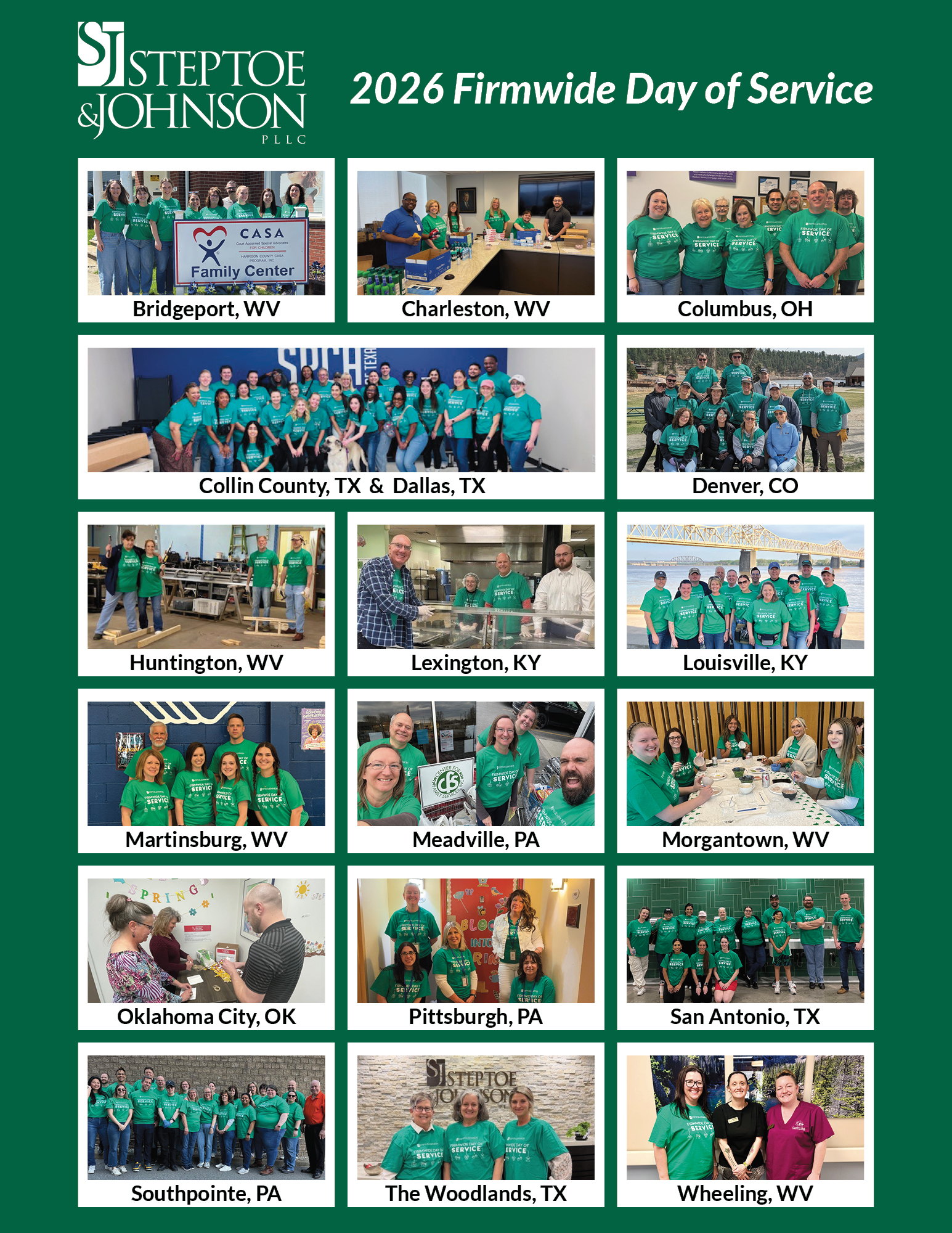 Steptoe & Johnson Employees Give Back on the Annual Firmwide Day of Service