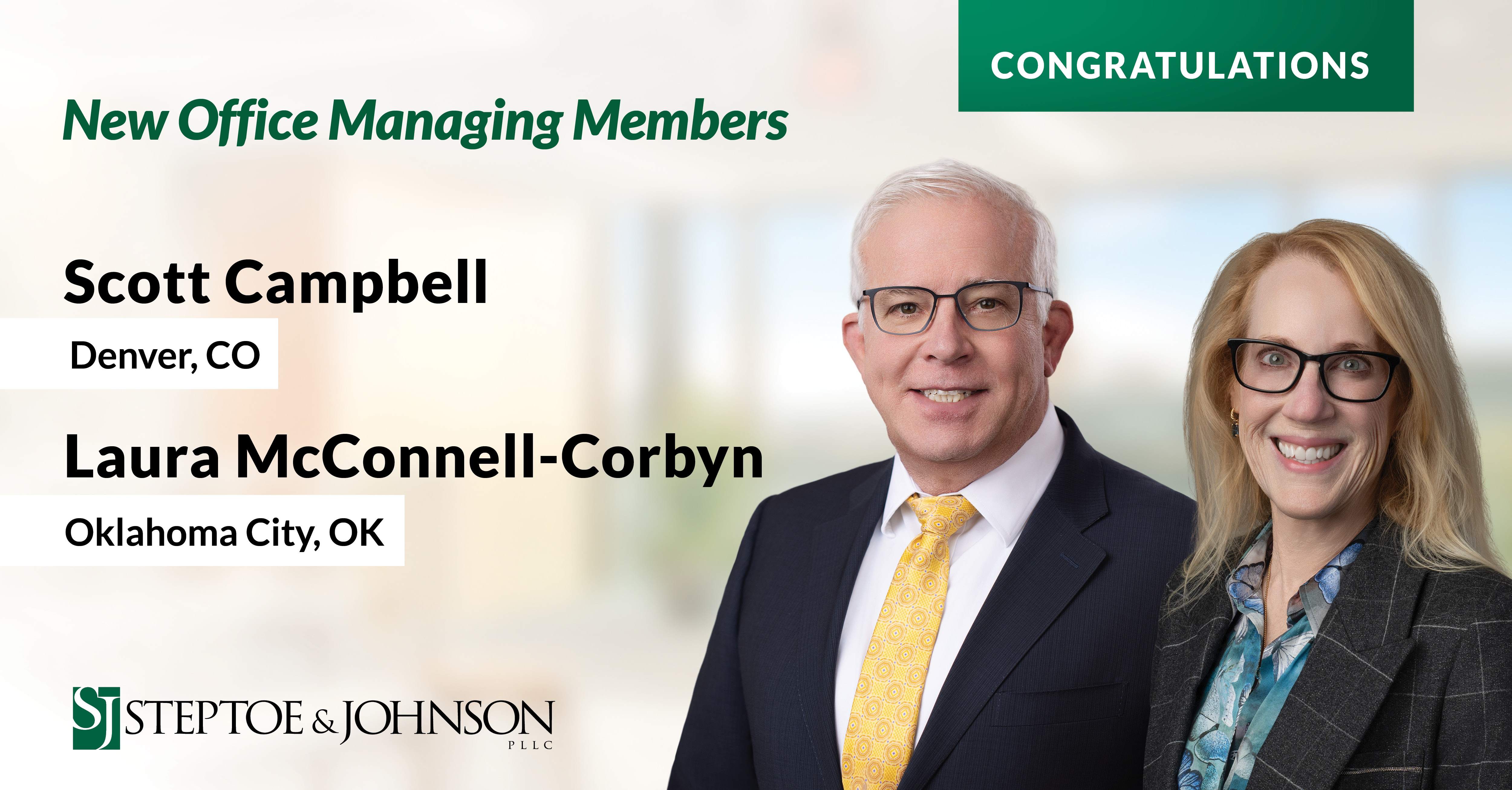 Steptoe & Johnson Names New Managing Members for Denver and Oklahoma City Offices