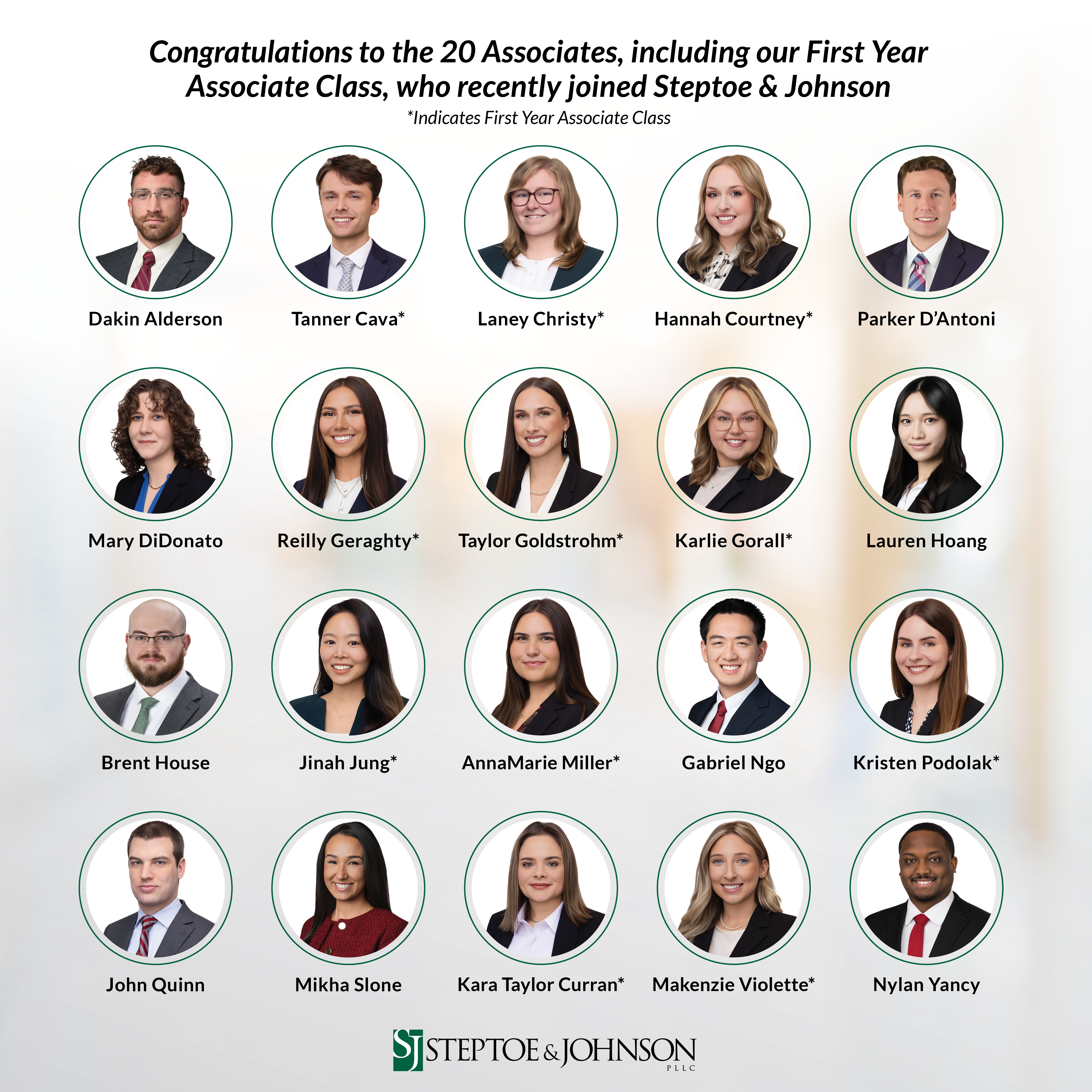 Steptoe & Johnson Welcomes 20 New Associates to the Firm